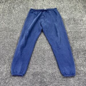 Cheetah Sweatpants Mens Large Blue Fleece Jogger Elastic Waist Cuffed Lounge